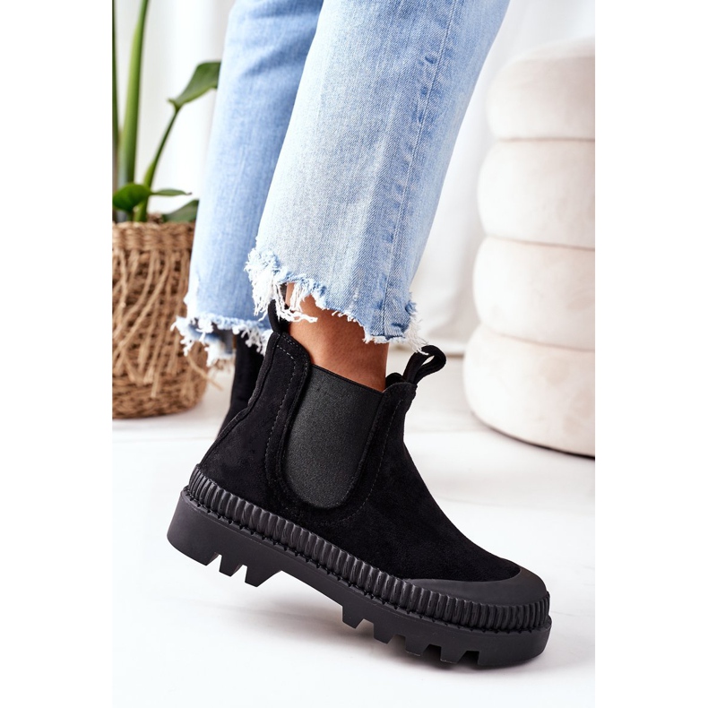 Mulanka Suede Workers On The Black Platform Pojďte se mnou černá 1