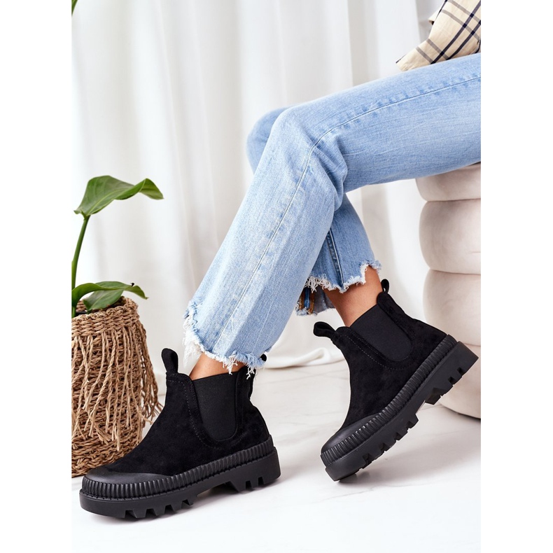 Mulanka Suede Workers On The Black Platform Pojďte se mnou černá 2