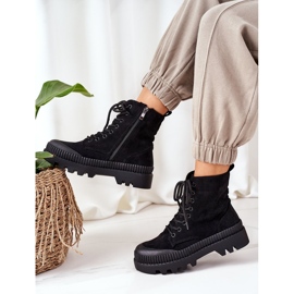 PV1 Suede Workers On The Black Platform Here I Am černá 2