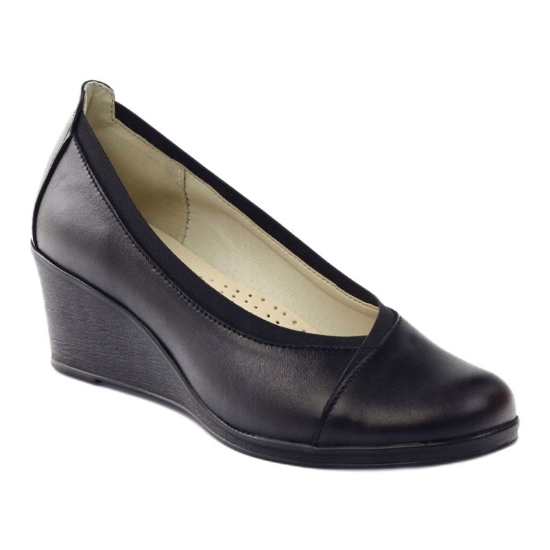 Gregors Leather Pumps Dámské Koturno 624 Black černý 1