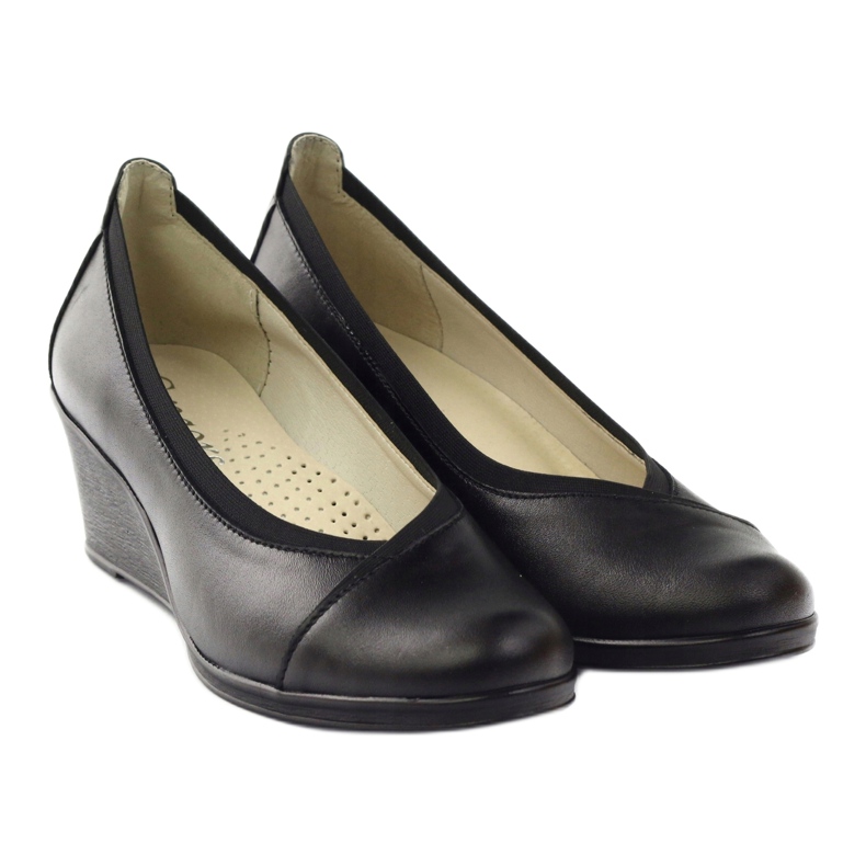 Gregors Leather Pumps Dámské Koturno 624 Black černý 4