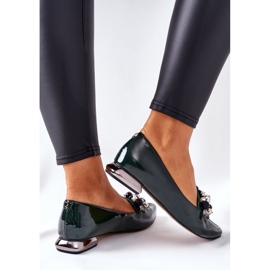 Dámské baleríny Laura Messi Leather Green 2157 zelený 1