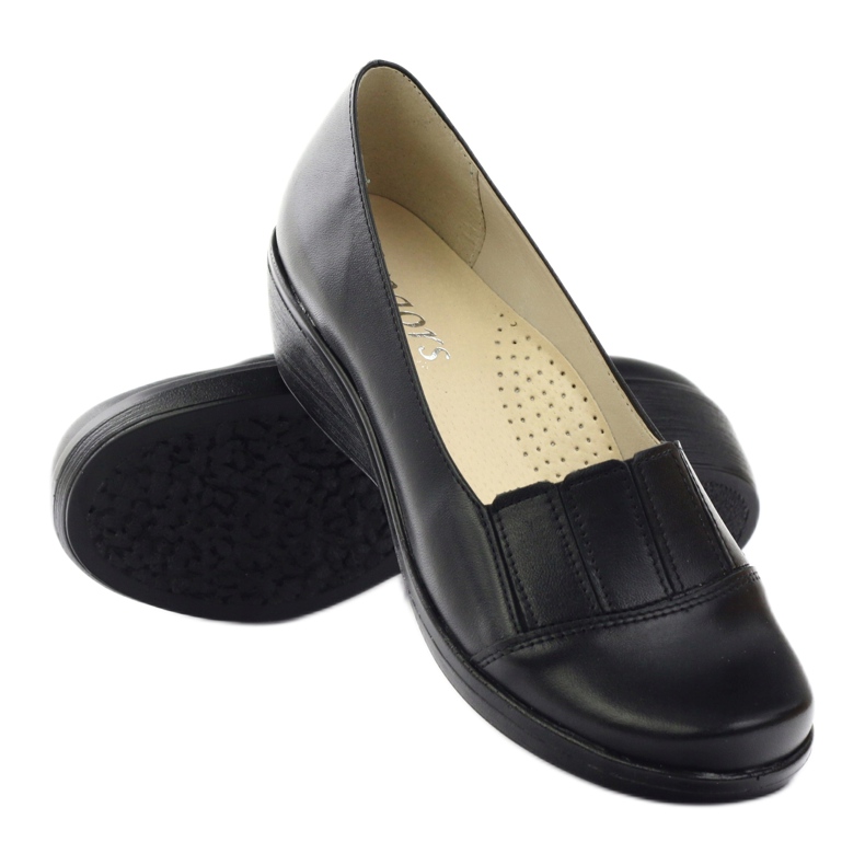 Dámské lodičky na klínku Gregors 255 černé černá 3