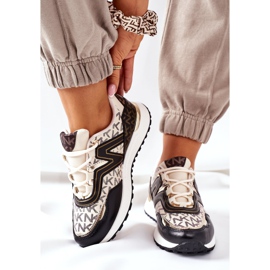 Sportovní boty Logowane Tenisky vždy béžové a černé béžový černá 2