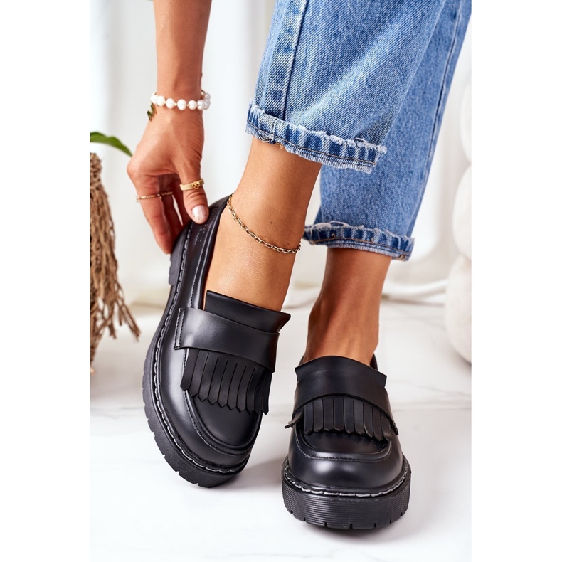 Kožené mokasíny Big Star II274100 Black černá 1