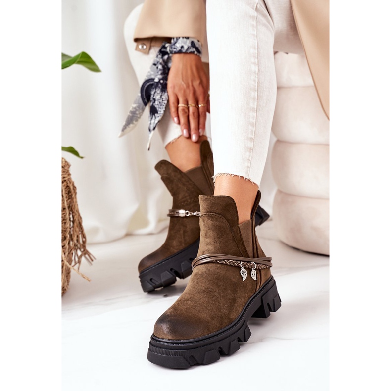 PS1 Teplé boty Boty Jodhpur Tmavě zelené Good Idea zelená 2