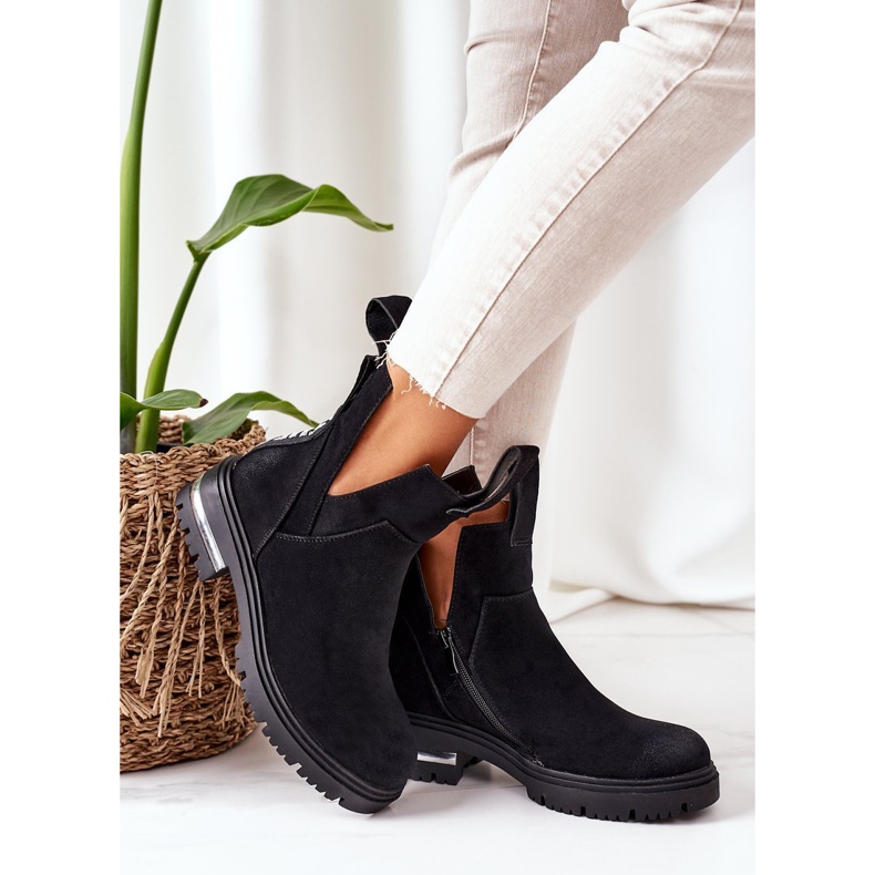 PS1 Teplé boty Jodhpur boty se zipem Black My Way černý 2