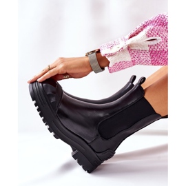 Černé teplé boty Jodhpur boty Volno černý 1