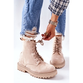 PS1 Suede Booties Zip Beige Belados béžový 2