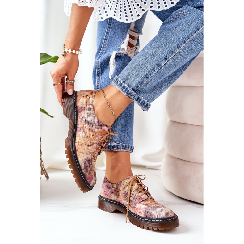 Dámské kožené boty Oxfords Maciejka 04087-46 Multicolor vícebarevný 1 Dámské kožené boty Oxfords Maciejka 04087-46 Multicolor vícebarevný 1