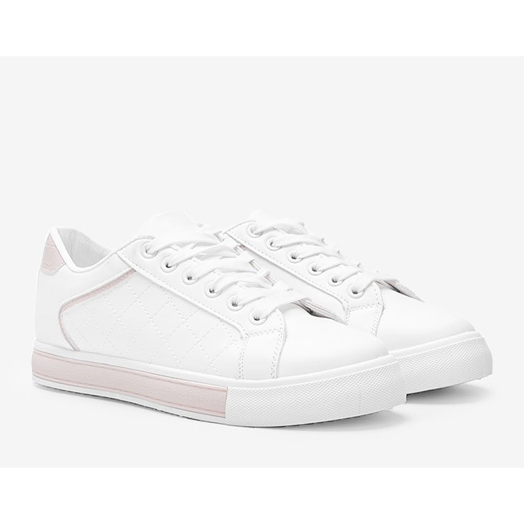 Bílé a béžové tenisky se vzorem na svršku Turandont béžový bílý 1 Bílé a béžové tenisky se vzorem na svršku Turandont béžový bílý 1