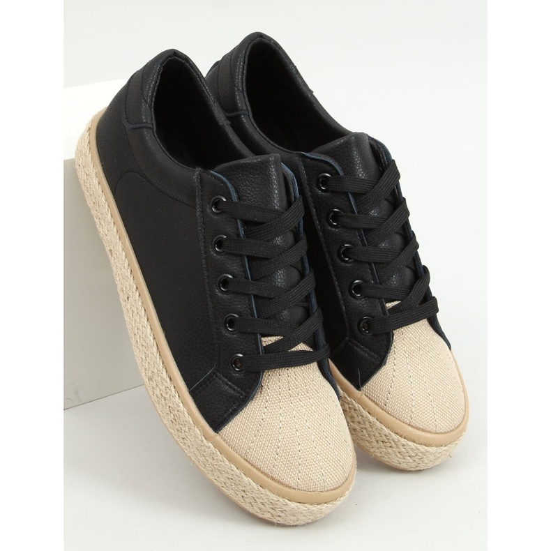 Černé dámské espadrilové tenisky NA05P Black černý 1