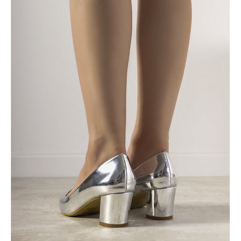 Stříbrné lodičky na sloupku Harye stříbrný 2