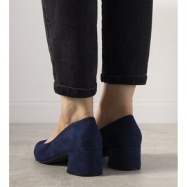 Tmavě modré lodičky na florenském sloupku modrý 1