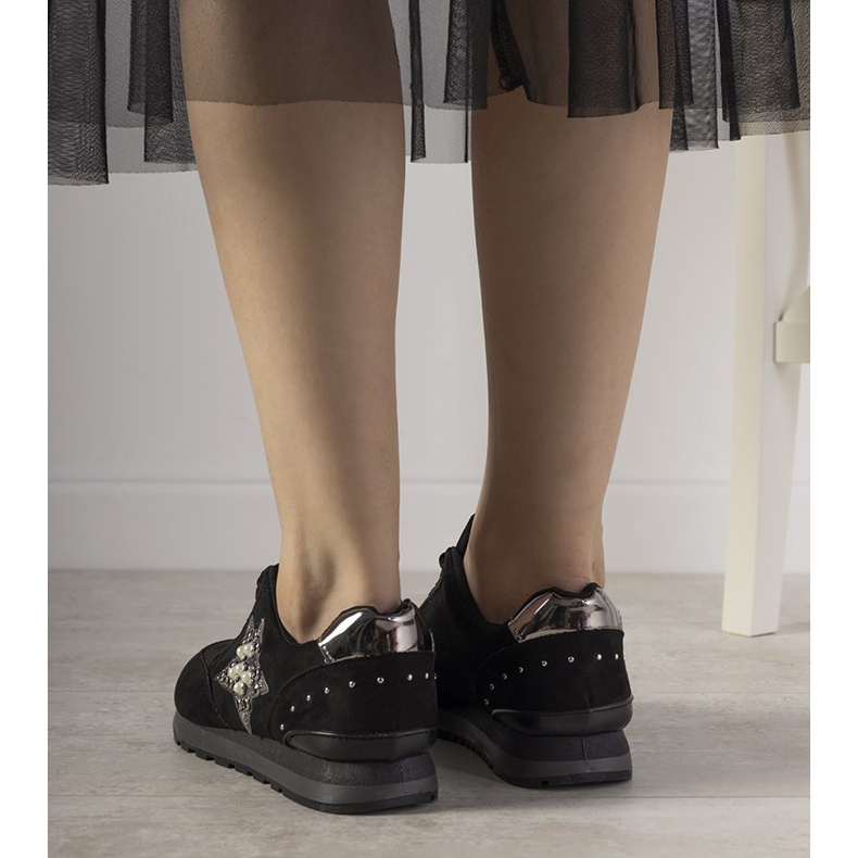 Černé sportovní tenisky zdobené cvočky Ruler černá 1