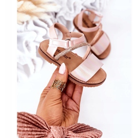 FR1 Dětské sandály s flitry Pink Blake růžový 2