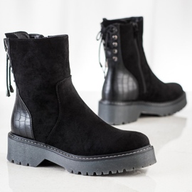 J. Star Pracovníci ze semiše s vazbou černá 1 J. Star Pracovníci ze semiše s vazbou černá 1