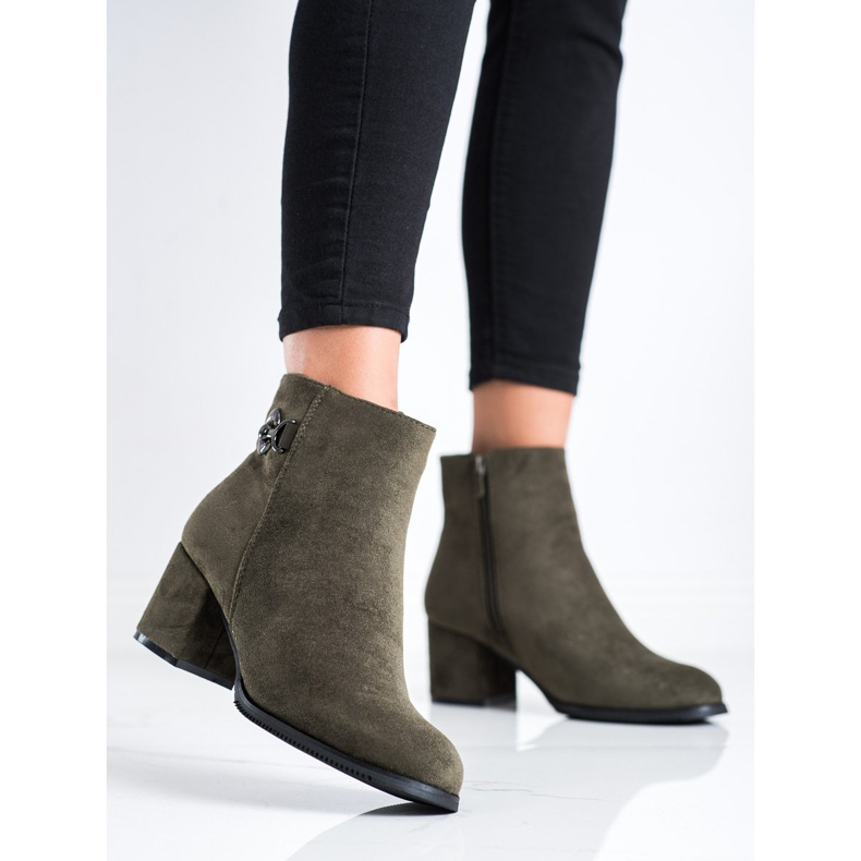 J. Star Boty na vysokém podpatku zelená 2