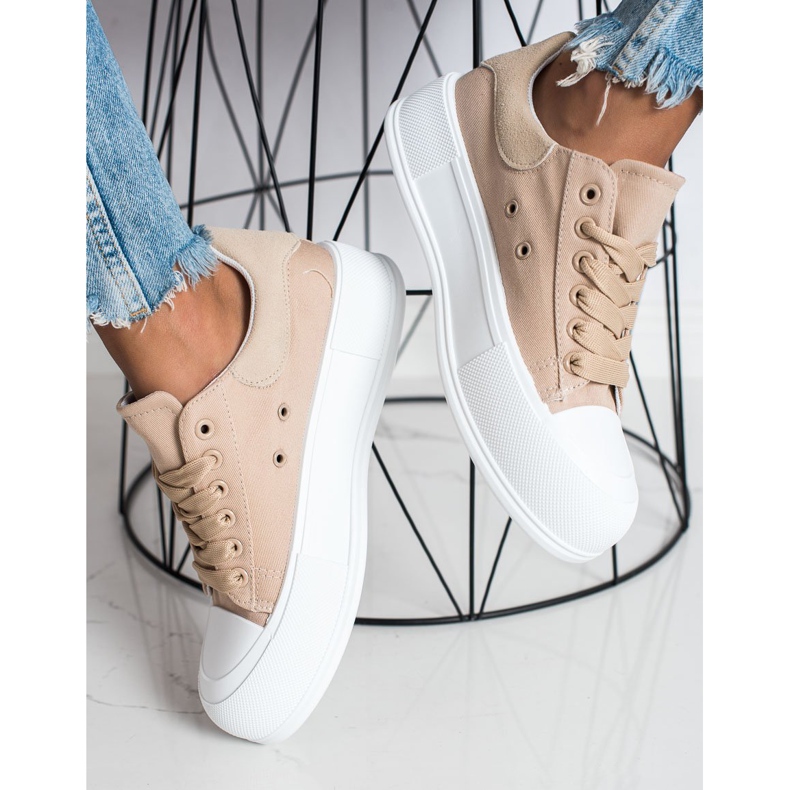 Goodin Klasické tenisky na platformě béžový 1