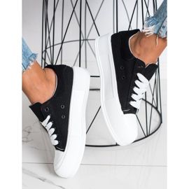 Goodin Klasické tenisky na platformě černý 1