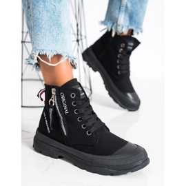 Goodin Tenisky s ozdobným zipem černá 2