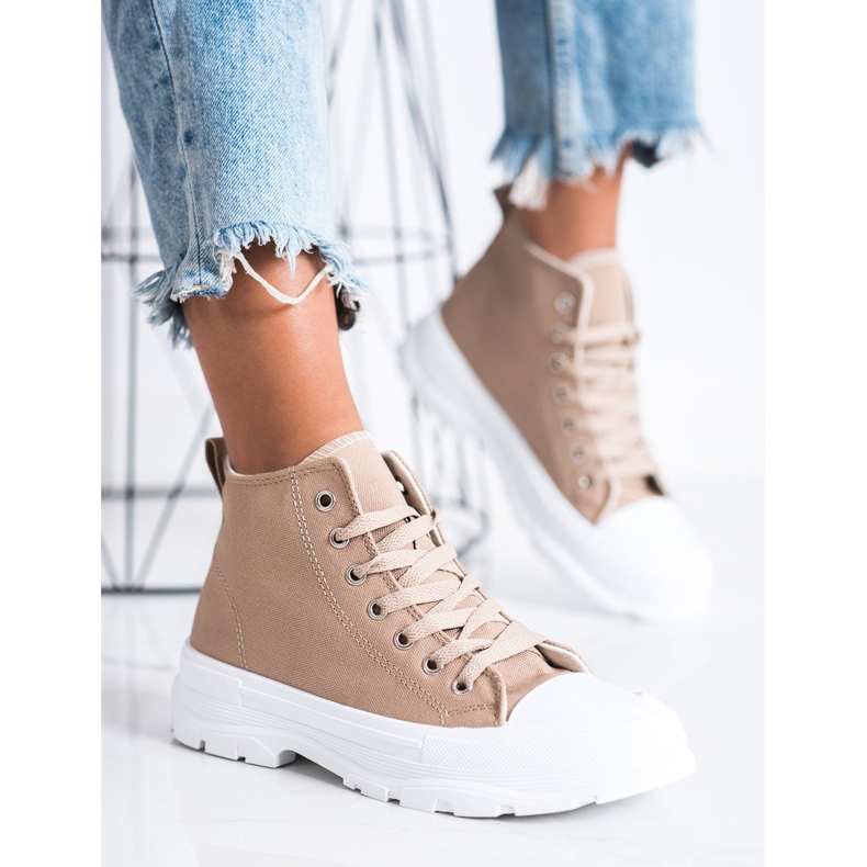 Goodin Vysoké hnědé tenisky hnědý 2