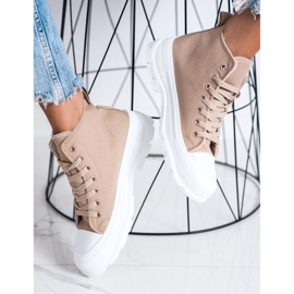 Goodin Vysoké hnědé tenisky hnědý 1 Goodin Vysoké hnědé tenisky hnědý 1