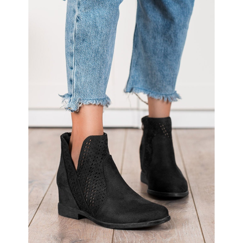 Filippo Jarní prolamované boty černá 1