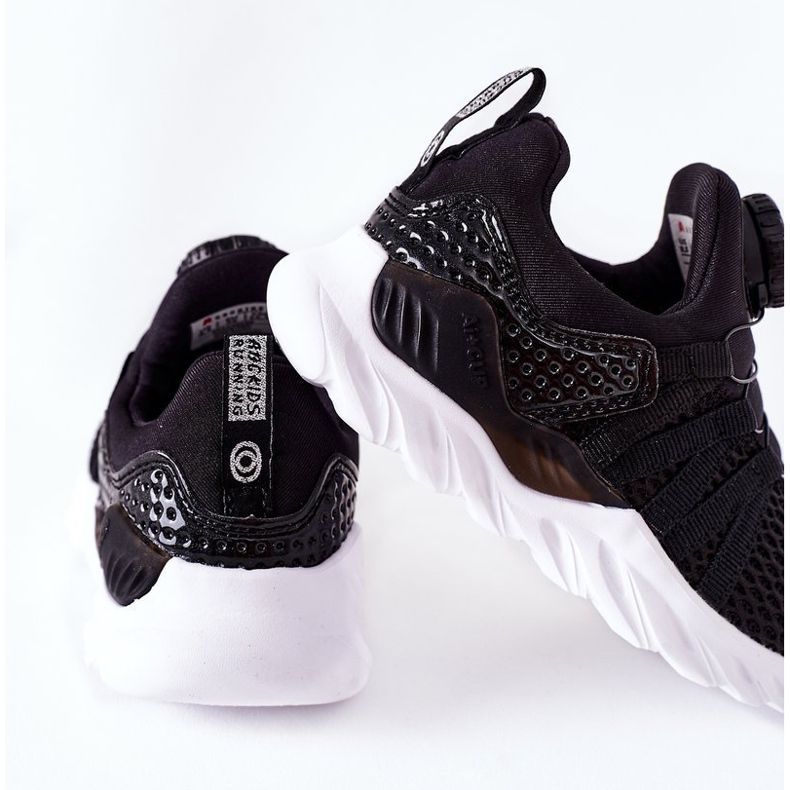 Dětské sportovní boty s knoflíkem ABCKIDS černé černá 1 Dětské sportovní boty s knoflíkem ABCKIDS černé černá 1