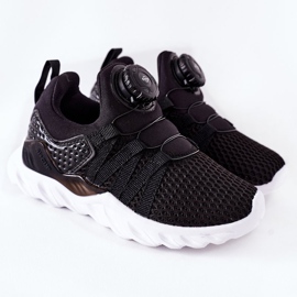 Dětské sportovní boty s knoflíkem ABCKIDS černé černá 2 Dětské sportovní boty s knoflíkem ABCKIDS černé černá 2