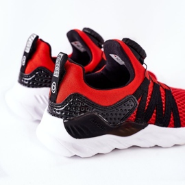 Dětská sportovní obuv s červeným knoflíkem ABCKIDS černá červené 4