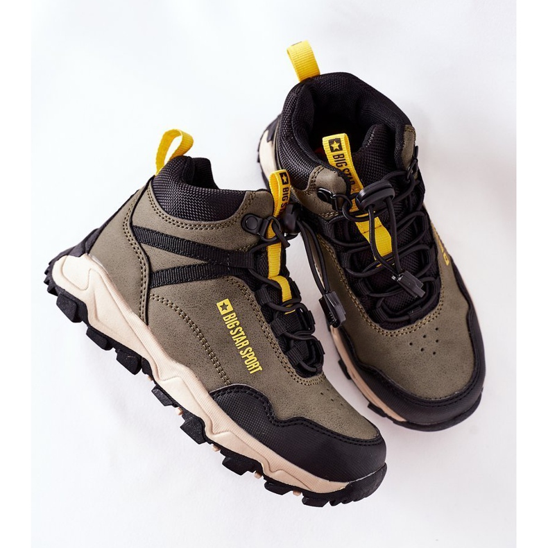 Dětské trekové boty Big Star GG374047 Khaki zelený 1