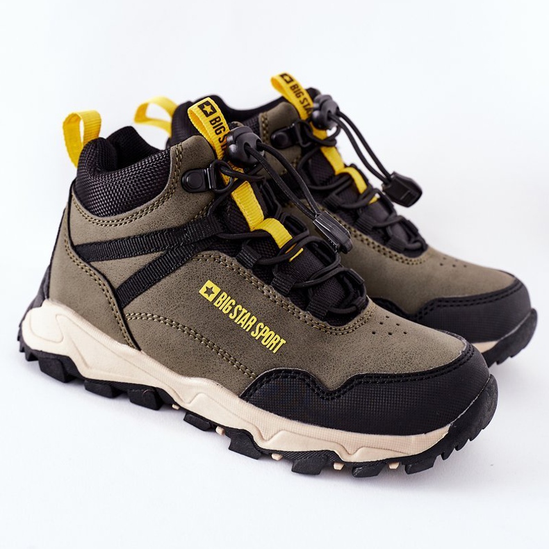 Dětské trekové boty Big Star GG374047 Khaki zelený 2