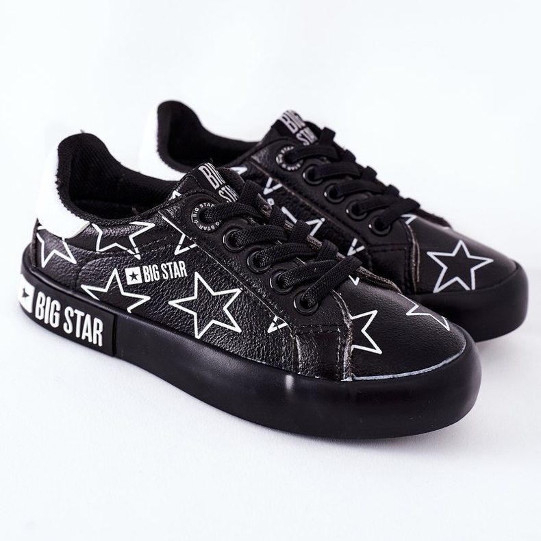 Dětské kožené tenisky Big Star II374002 černé černý 2
