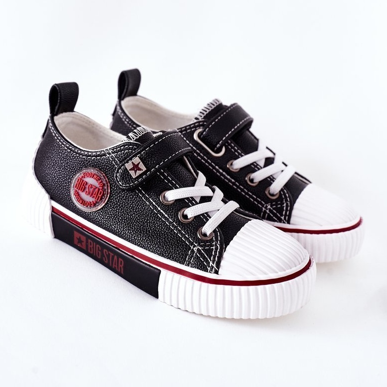 Dětské kožené tenisky Big Star II374042 černé černá 2