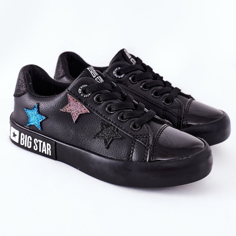 Dětské kožené tenisky Big Star II374031 černé černý černý 2