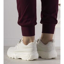 Bílé sportovní tenisky s vysokou podrážkou Luna bílý 1