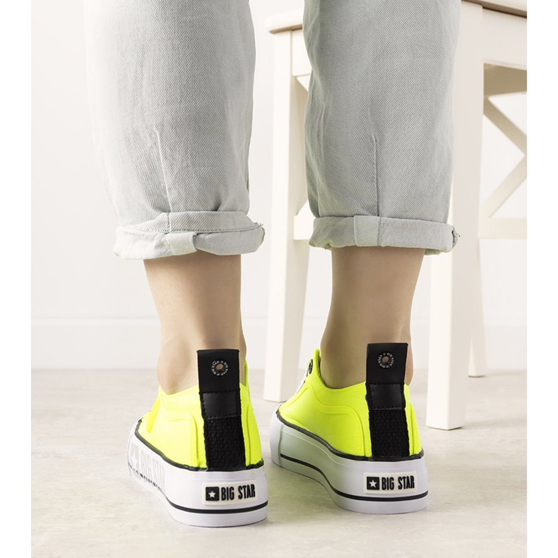 Žluté neonové tenisky Alexa Big Star pro ženy žlutá 1