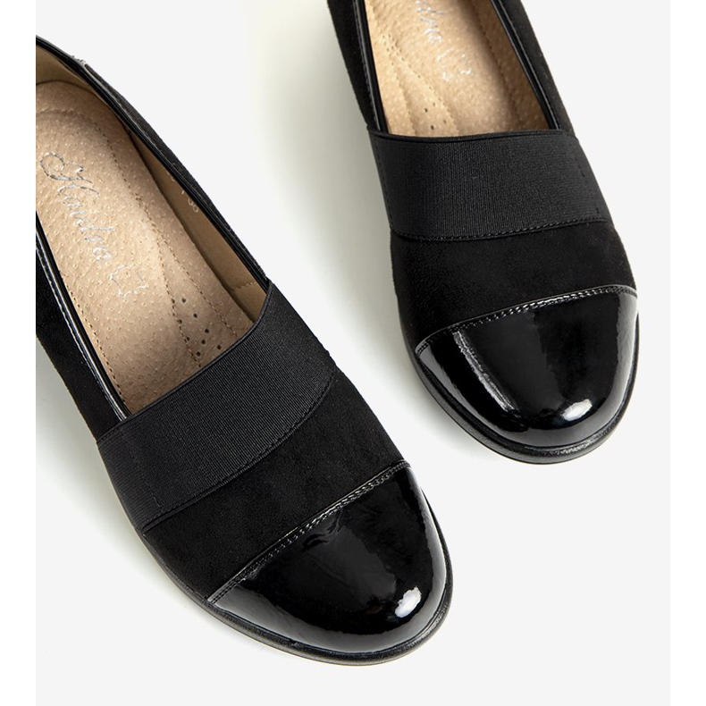 Černé boty na klínu Bellissima černá 1