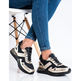 Třpytivé tenisky VINCEZA černý zlatý 2