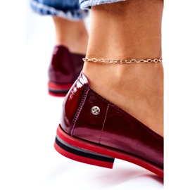 Lakované kožené boty Maciejka 05035-23 Burgundsko červené 1