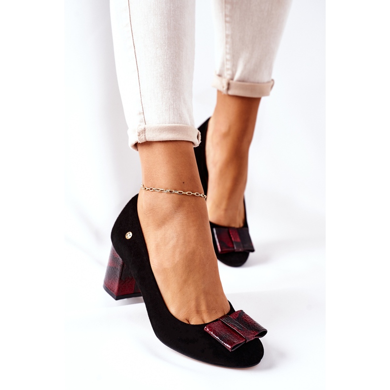 Dámské lodičky Maciejka semiš černé 3356A-20 / 00-1 černá 2