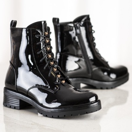 S. BARSKI Pracovníci z lakované eko kůže S.BARSKI černá 1