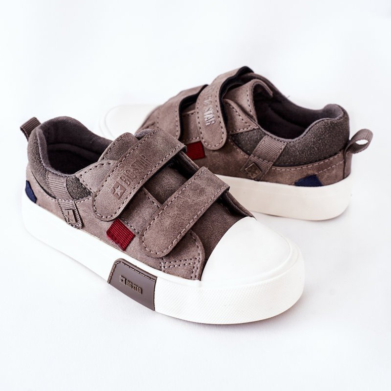 Dětské tenisky se suchým zipem Big Star II374018 Šedá 1