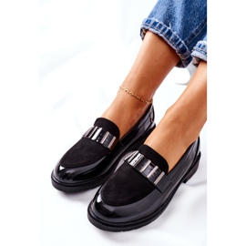 S.Barski Dámské černé lakované brogues Montius černý 1