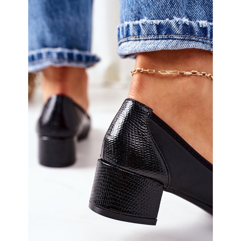 S.Barski Kožené lodičky S. Barski 20-L1 Black černá 1