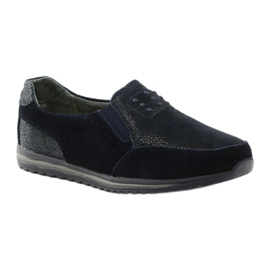 Sportovní dámská slip-on kůže DK tmavě modrá námořnická modř 1