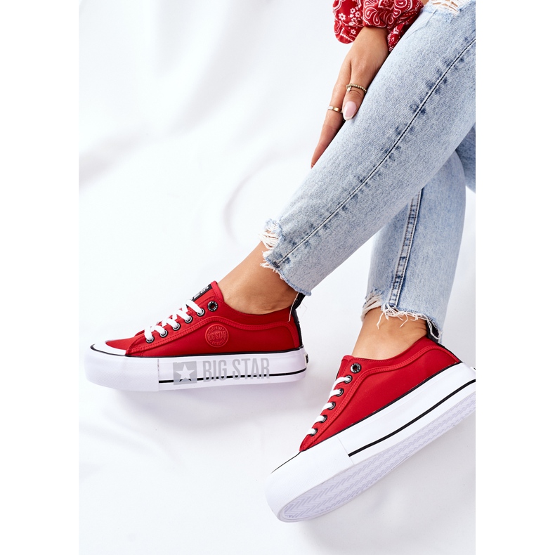 Tenisky na platformě Big Star II274025 Red červený 1