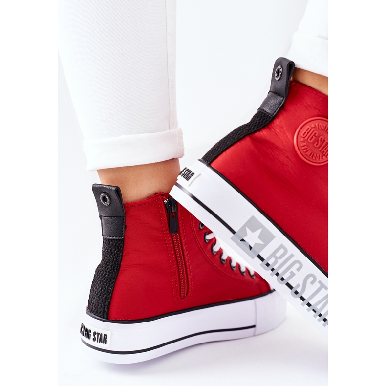 Vysoké tenisky na červené platformě Big Star II274018 1