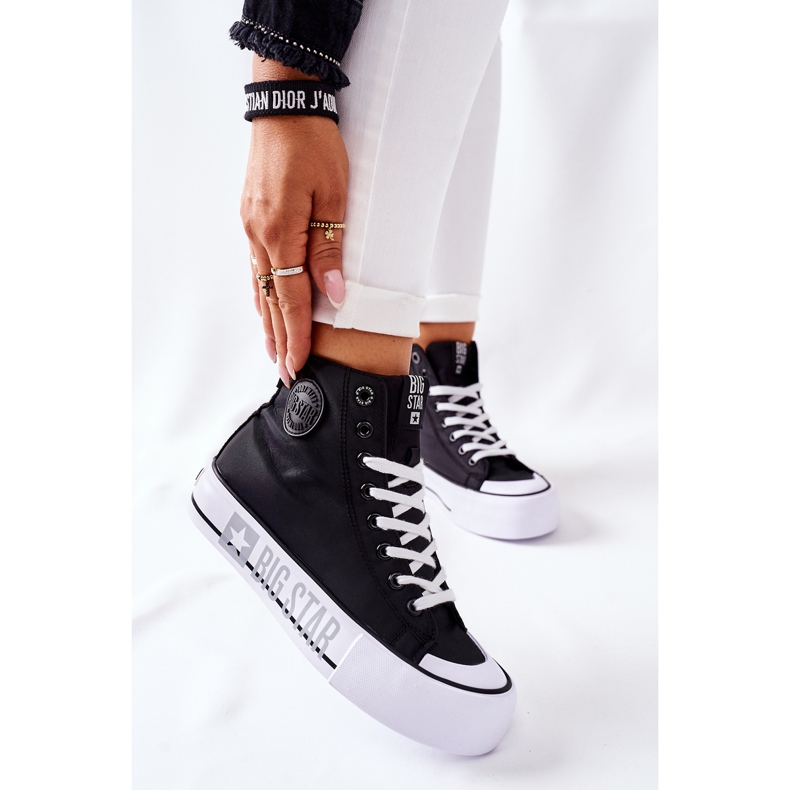 Vysoké tenisky na černé platformě The Big Star II274012 černá 2